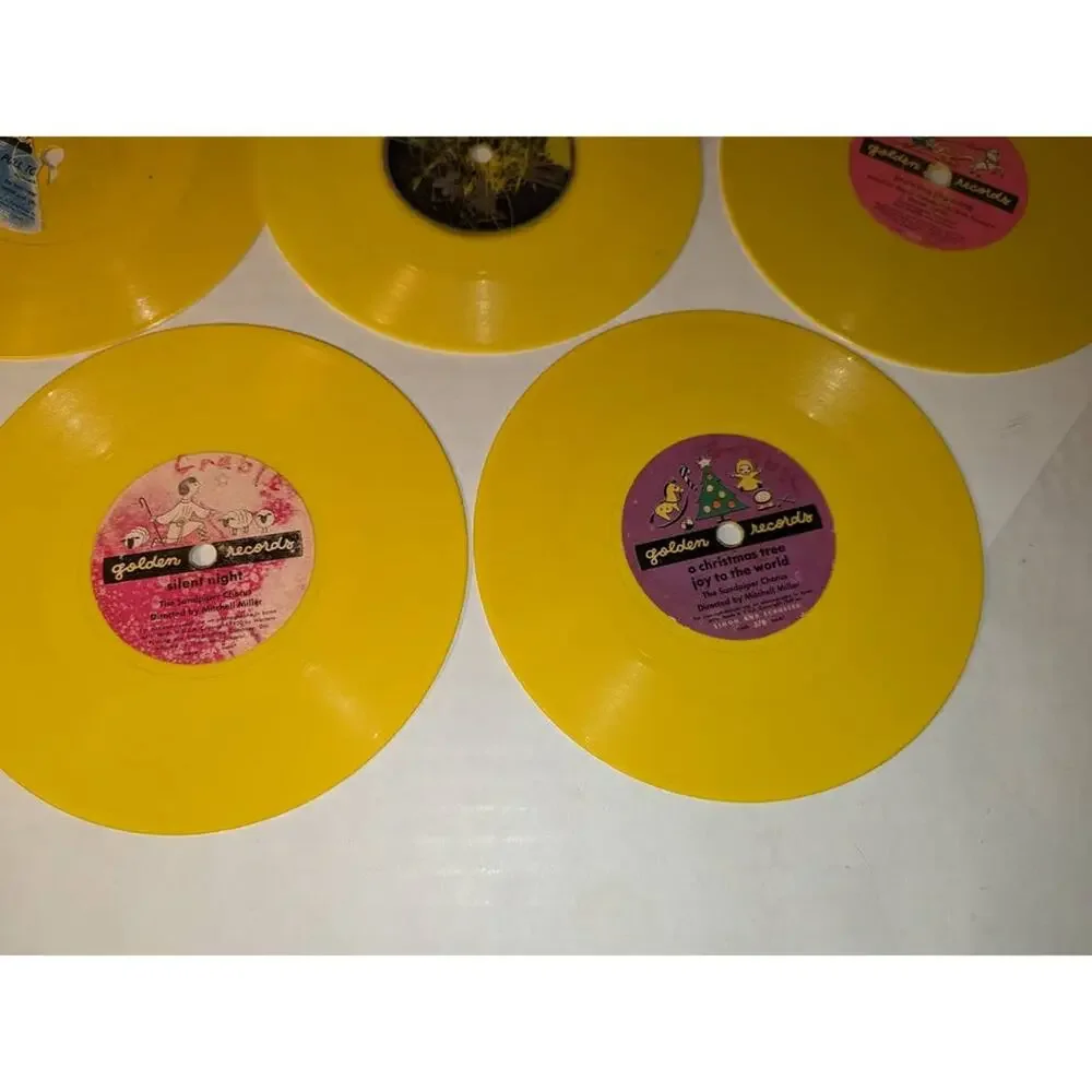 Lot Children's Yellow Golden Red Wheaties Children's Records Playtime Christmas